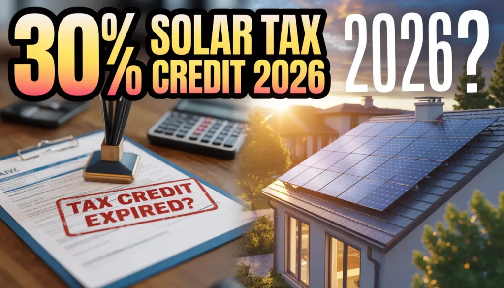 Solar tax credit 2026 update showing expiration impact on homeowners